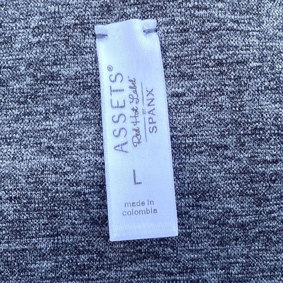 ASSETS Red Hot Label SPANX Marled Stripe Seamless Shaping Leggings Sz Large EUC! - Picture 6 of 7